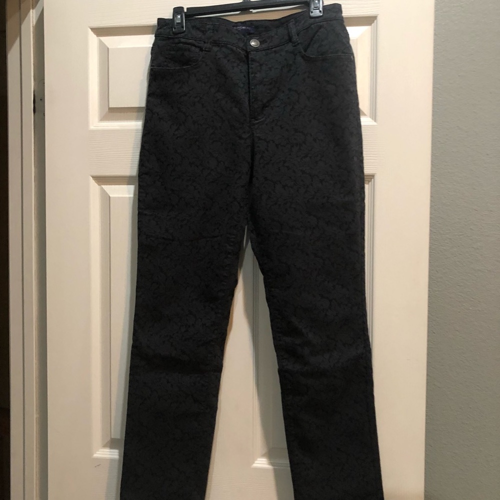 Black swirl pattern jeans